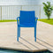 Pedro Set of 2 Stackable Armchair-Blue