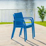 Pedro Set of 2 Stackable Armchair-Blue