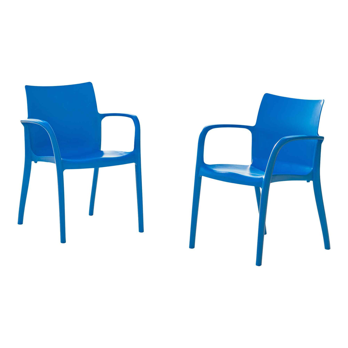 Pedro Set of 2 Stackable Armchair-Blue