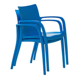 Pedro Set of 2 Stackable Armchair-Blue