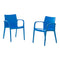 Pedro Set of 2 Stackable Armchair-Blue
