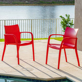 Pedro Set of 2 Stackable Armchair-Red