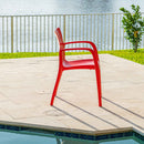 Pedro Set of 2 Stackable Armchair-Red