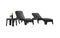 Roma 3-Piece Chaise Lounger Set-Anthracite