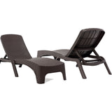 Roma Set of 2 Chaise Lounger-Brown
