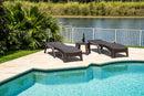 Roma 3-Piece Chaise Lounger Set-Brown