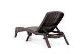 Roma Set of 2 Chaise Lounger-Brown