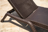 Roma Set of 2 Chaise Lounger-Brown