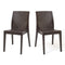 Siena Set of 2 Stackable Side chair-Brown