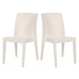 Siena Set of 2 Stackable Side chair-White