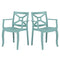Zeus Set of 2 Stackable Armchair-Teal