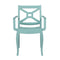 Zeus Set of 2 Stackable Armchair-Teal