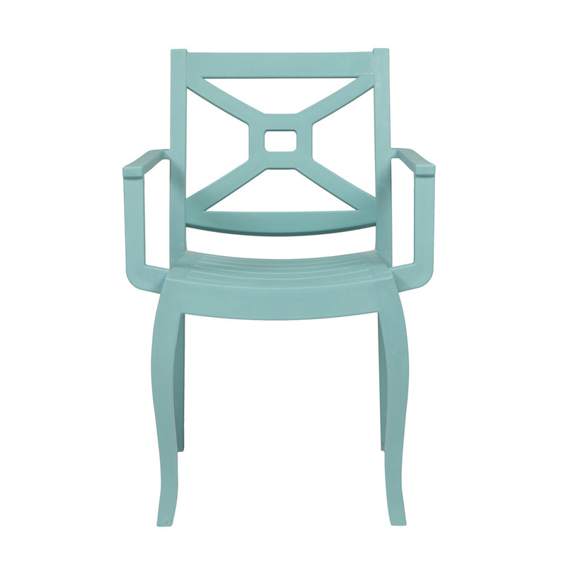 Zeus Set of 2 Stackable Armchair-Teal