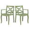 Zeus Set of 2 Stackable Armchair-Green