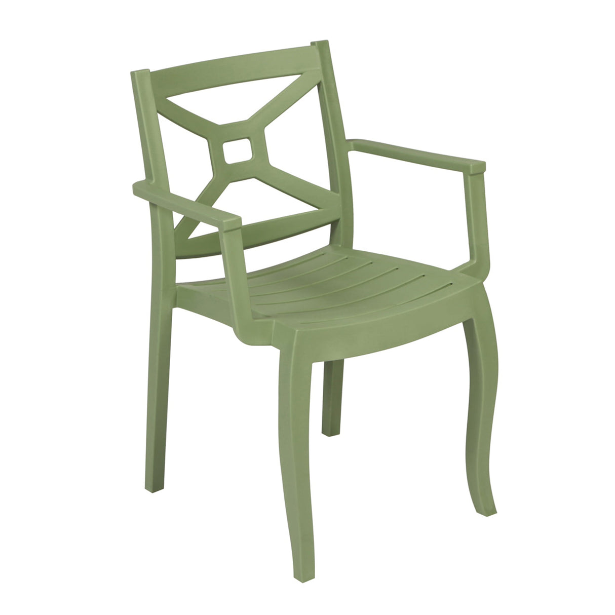 Zeus Set of 2 Stackable Armchair-Green