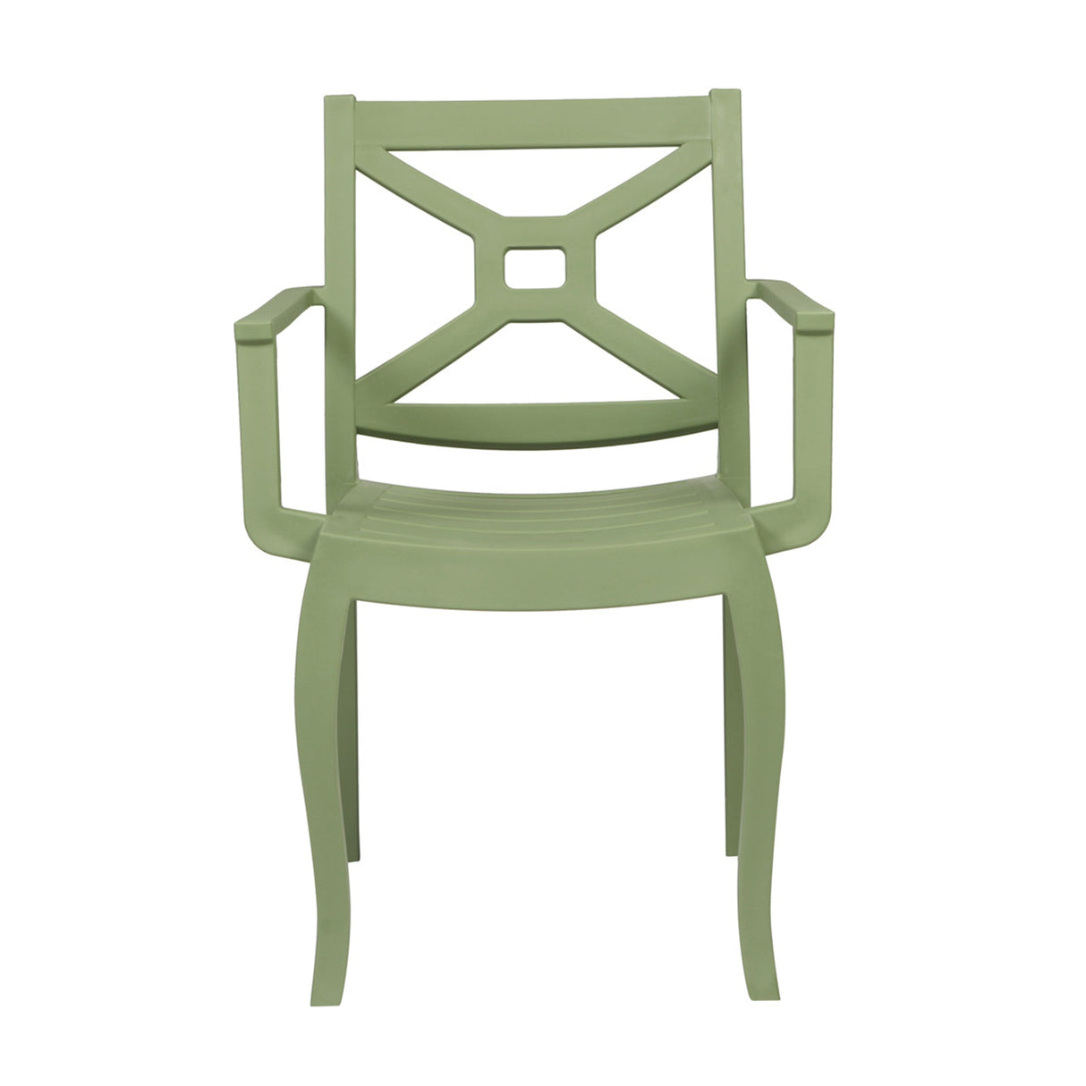 Zeus Set of 2 Stackable Armchair-Green