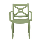Zeus Set of 2 Stackable Armchair-Green