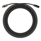 10 Gauge Solar Panel Extension Cable with Male and Female Solar Connector Ends | Pair of 10AWG Red and Black Extension Wire with Connectors on Both Ends | Choose Cable Length: 10ft, 15ft, 20ft, 30ft, 50ft, 75ft, 100ft