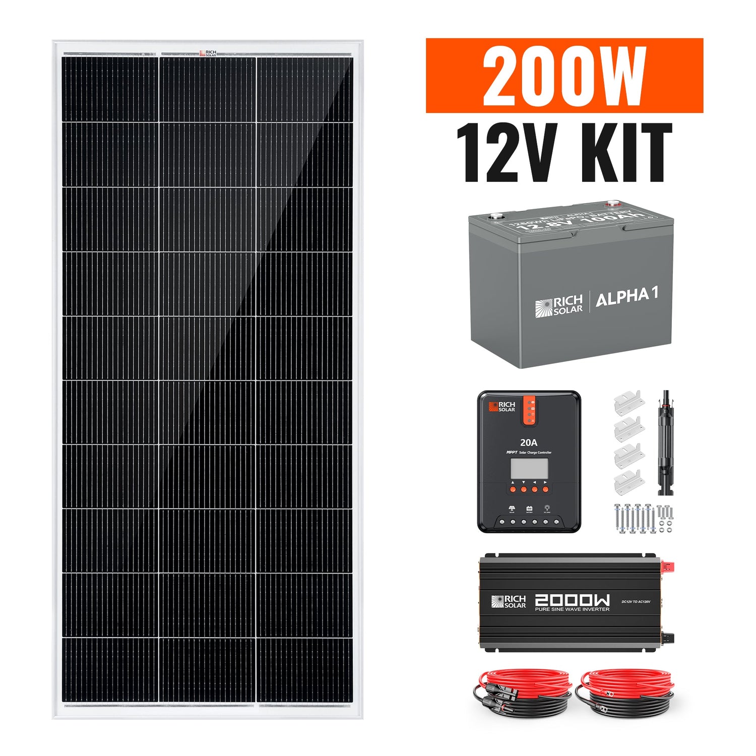 200 Watt Complete Solar Kit