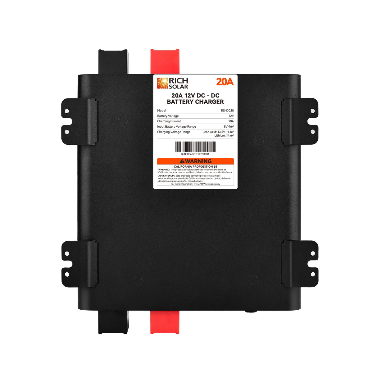 12V 20A DC-DC Battery Charger for RV, Van, Boat, Off-Grid | Lithium & Lead-Acid Batteries