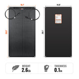 MEGA 50 FLEX | 50W 12V Flexible Solar Panel | Ultra-Lightweight, IP68 Junction Box, for RV, Marine, Off-Grid & Overland