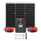 50 Watt Solar Kit | Includes 50W Solar Panel + 20A MPPT Solar Controller + Wires and Brackets | DIY Complete Solar Kit without Batteries