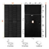 MEGA 250 ONYX | 250 Watt Solar Panel | Premier 12V Off-Grid Solar Panel for RVs, Vans, Boats | 25-Year Output Warranty