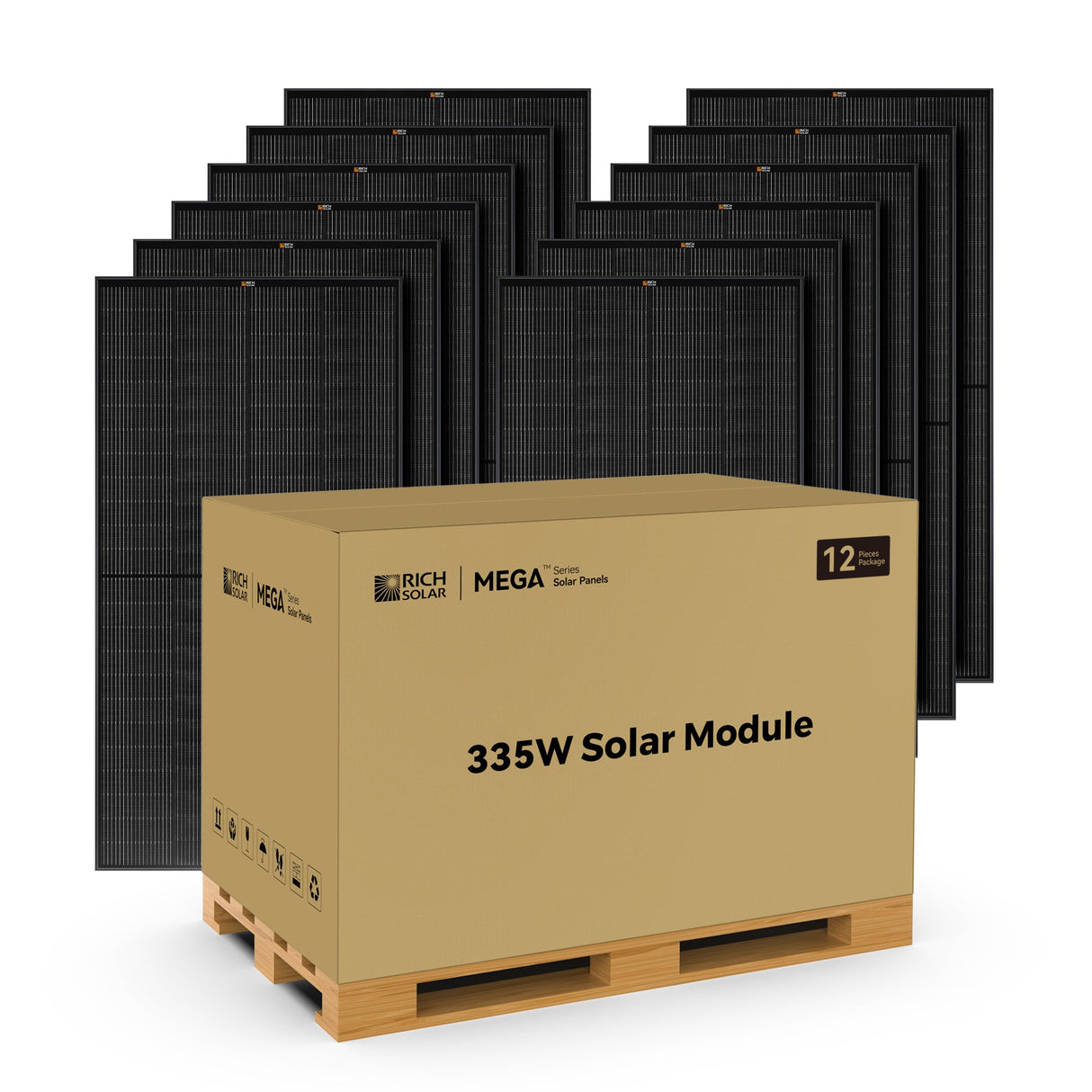 MEGA 335 PRO | 335 Watt Solar Panel | Premium Grid-tie or Off-grid Solar Panel for Residential, Commercial, Agriculture | 25-Year Output Warranty