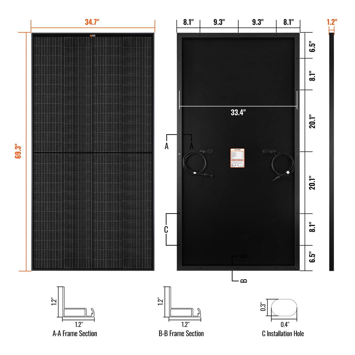 MEGA 335 PRO | 335 Watt Solar Panel | Premium Grid-tie or Off-grid Solar Panel for Residential, Commercial, Agriculture | 25-Year Output Warranty