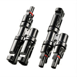 Y Branch 2-to-1 Solar Panel Parallel Connectors | Weatherproof PV Parallel Solar Connectors | Plug and Play