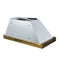 FORNO Vittorio 48" 600 CFM Wall Mount Range Hood in White and Antique Brass Trim with Remote Control, FRHWM5078-48WHT