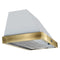 FORNO Vittorio 48" 600 CFM Wall Mount Range Hood in White and Antique Brass Trim with Remote Control, FRHWM5078-48WHT