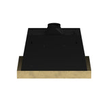 FORNO Vittorio 36" 600 CFM Wall Mount Range Hood in Black and Antique Brass Trim with Remote Control, FRHWM5078-36BLK