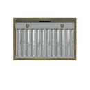 FORNO Vittorio 36" 600 CFM Wall Mount Range Hood in Black and Antique Brass Trim with Remote Control, FRHWM5078-36BLK