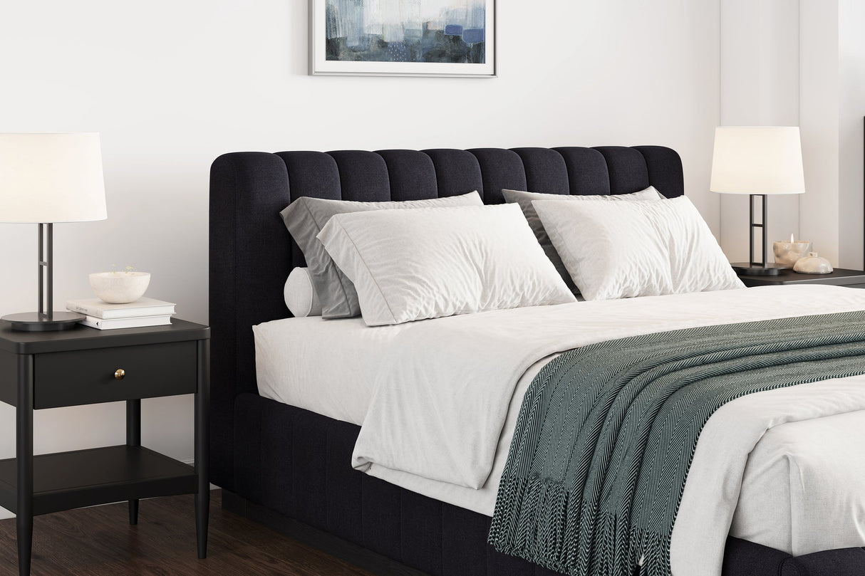 Reese Velvet Fabric Upholstered Bed Frame