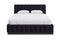 Valencia Reese Velvet Fabric Queen Bed Frame, Dark Navy