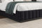 Valencia Reese Velvet Fabric Queen Bed Frame, Dark Navy