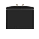 FORNO Espresso Luigi 33" 18 cu. ft. French Door Refrigerator in Black with Antique Brass Handles, FFFFD1791-33BLK