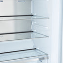 FORNO Maderno 60" 27.2 cu.ft. Convertible Refrigerator and Freezer with Grill Trim Kit in White with Antique Brass Handles, FFFFD1722-60SG-WHT