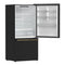 FORNO Espresso Milano 31" 17.2 cu. ft. Right Swing Refrigerator and Bottom Freezer in Black with Antique Brass Handles, FFFFD1785-31BLK
