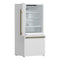 FORNO Espresso Milano 31" 17.2 cu. ft. Left Swing Refrigerator and Bottom Freezer with Ice Maker in White and Antique Brass Handles, FFFFD1786-31WHT