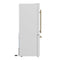 FORNO Espresso Milano 31" 17.2 cu. ft. Left Swing Refrigerator and Bottom Freezer with Ice Maker in White and Antique Brass Handles, FFFFD1786-31WHT