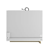 FORNO Espresso Milano 31" 17.2 cu. ft. Left Swing Refrigerator and Bottom Freezer with Ice Maker in White and Antique Brass Handles, FFFFD1786-31WHT