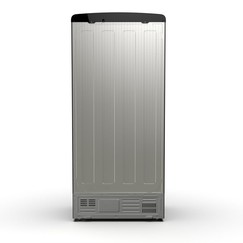 FORNO Espresso Luigi 33" 18 cu. ft. French Door Refrigerator in Black with Antique Brass Handles, FFFFD1791-33BLK
