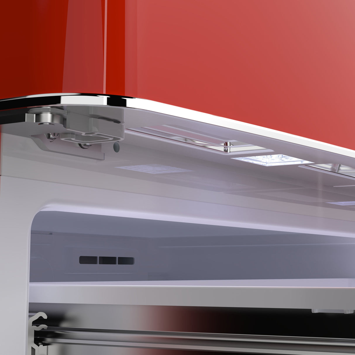 FORNO Espresso Luigi 33" 18 cu. ft. French Door Refrigerator in Red, FFFFD1791-33RED