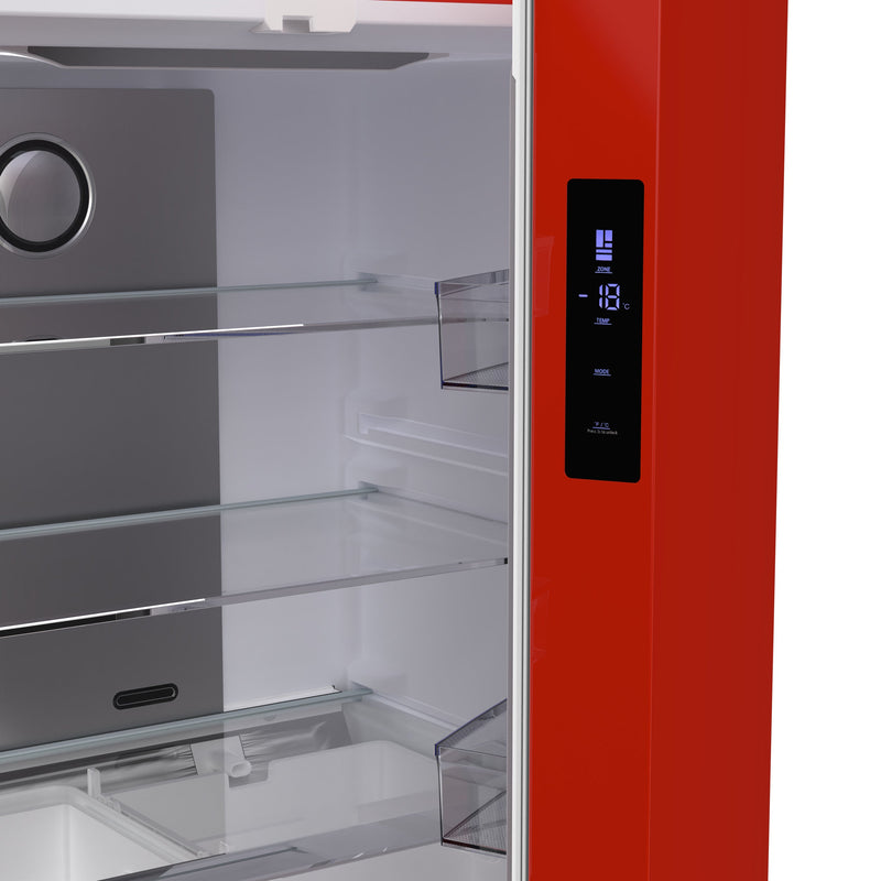 FORNO Espresso Luigi 33" 18 cu. ft. French Door Refrigerator in Red, FFFFD1791-33RED