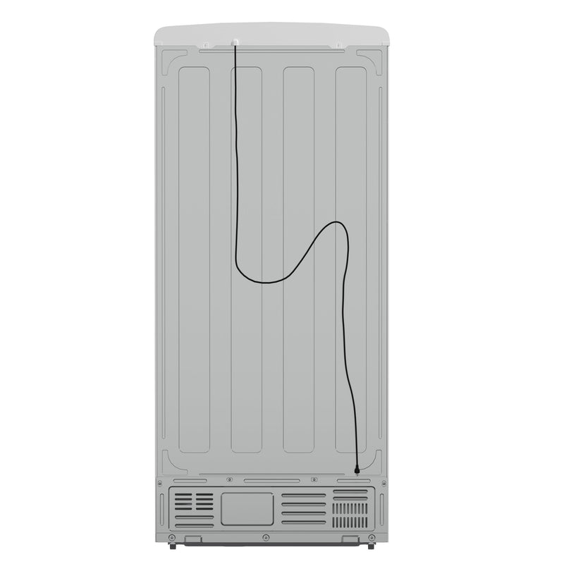 FORNO Espresso Luigi 33" 18 cu. ft. French Door Refrigerator in White with Antique Brass Handles, FFFFD1791-33WHT