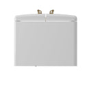FORNO Espresso Luigi 33" 18 cu. ft. French Door Refrigerator in White with Antique Brass Handles, FFFFD1791-33WHT