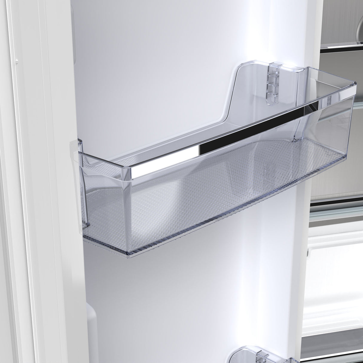 FORNO Espresso Luigi 33" 18 cu. ft. French Door Refrigerator in White with Antique Brass Handles, FFFFD1791-33WHT