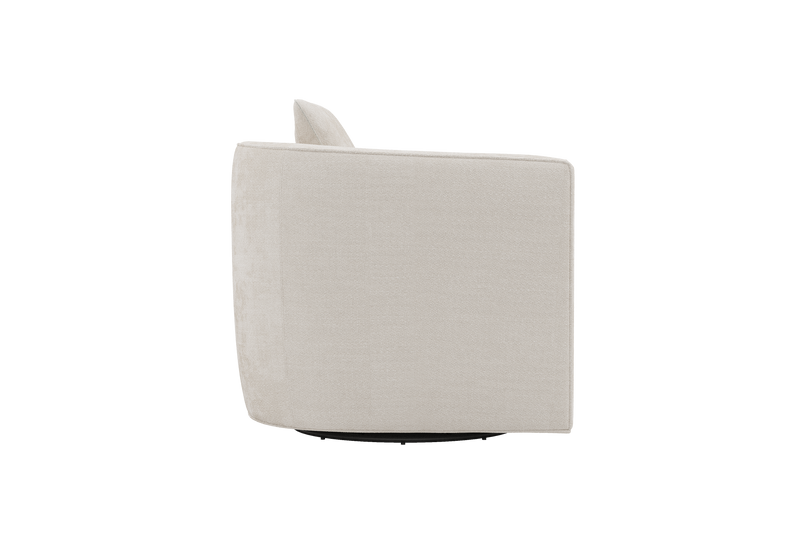 Valencia Riley Fabric Swivel Accent Chair, Pearl